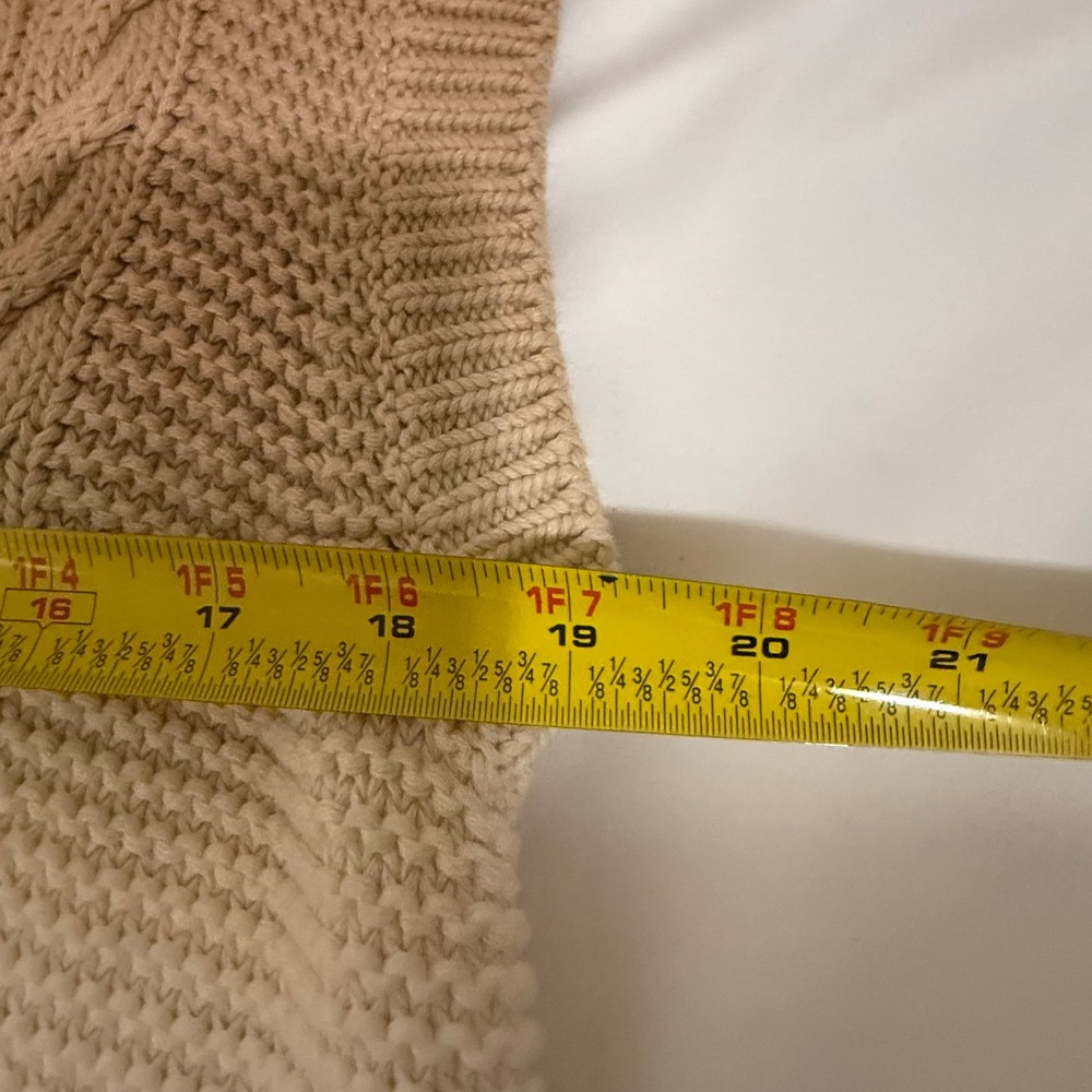 The Drop Brown Ombre Cable Knit Sweater Vest Womens Small 100% Cotton V-Neck - Picture 8 of 9